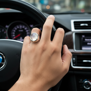 Silver Dudhia Ring car steering wheel lifestyle