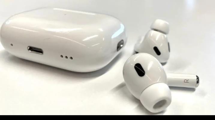 AirPods Pro earbuds close up