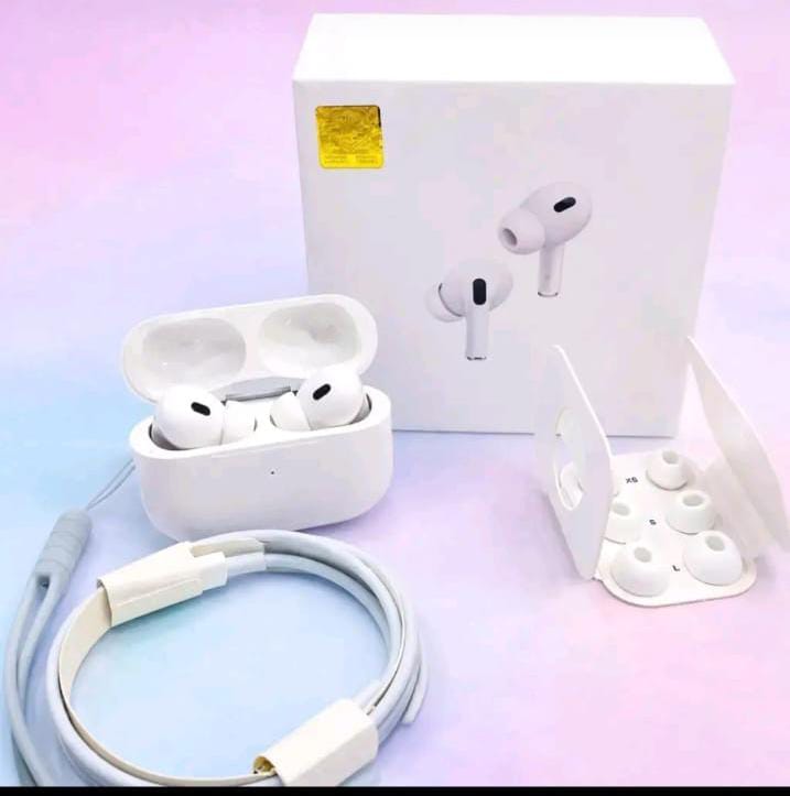 AirPods Pro with cable and accessories