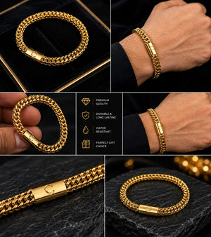 Premium Cuban Chain Bracelet - Magnetic Lock Detail