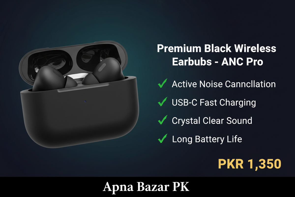 Premium Black Wireless Earbuds – ANC Pro Creative 1