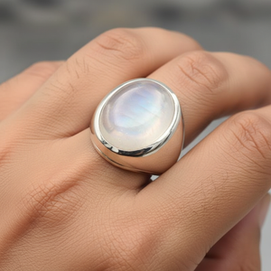 Silver Dudhia Ring on hand natural