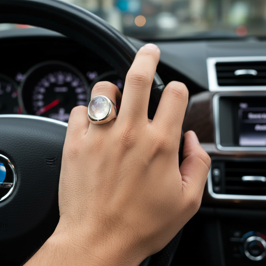 Silver Dudhia Ring car steering wheel lifestyle